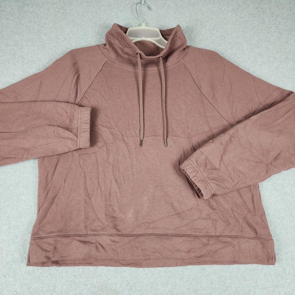 Tek Gear Sweatshirt Womens L Mauve Ultrasoft‎ Fleece Lined Funnel Neck Pullover